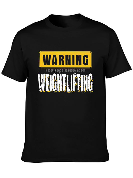 Warning Weightlifting T-Shirt - Gym Humor Tee