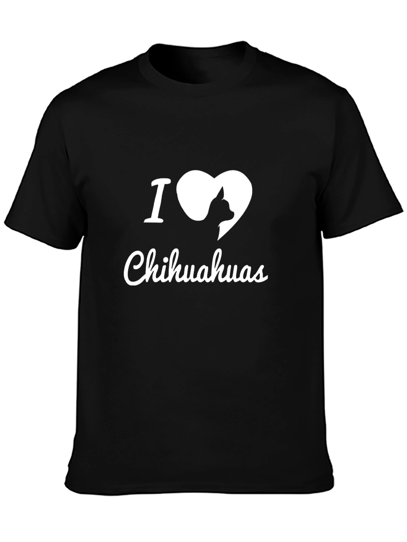 I Heart Chihuahuas Black T-Shirt