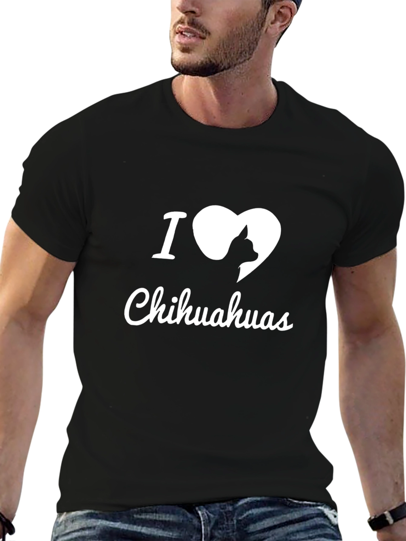I Heart Chihuahuas Black T-Shirt