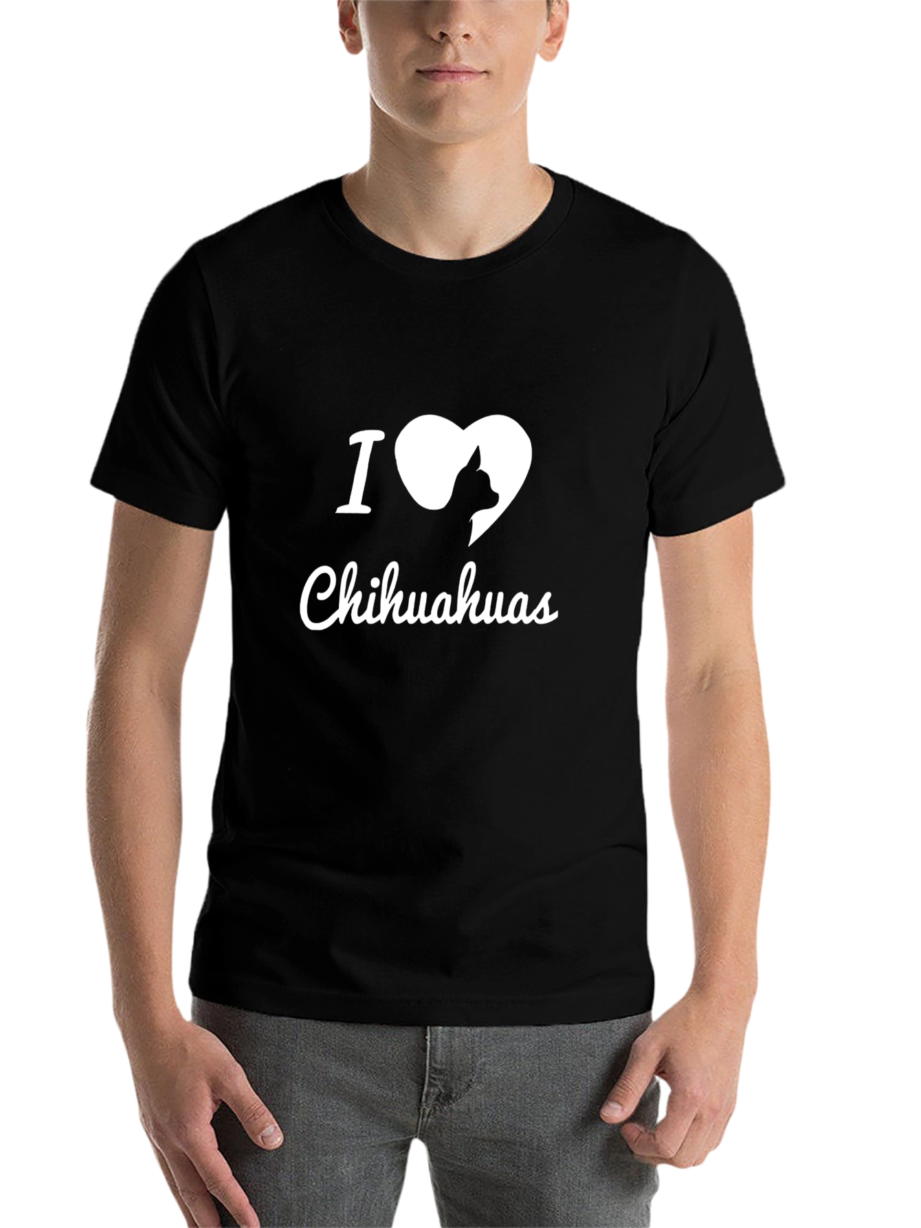 I Heart Chihuahuas Black T-Shirt