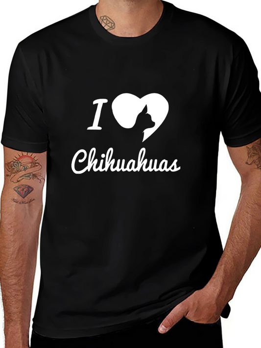 I Heart Chihuahuas Black T-Shirt