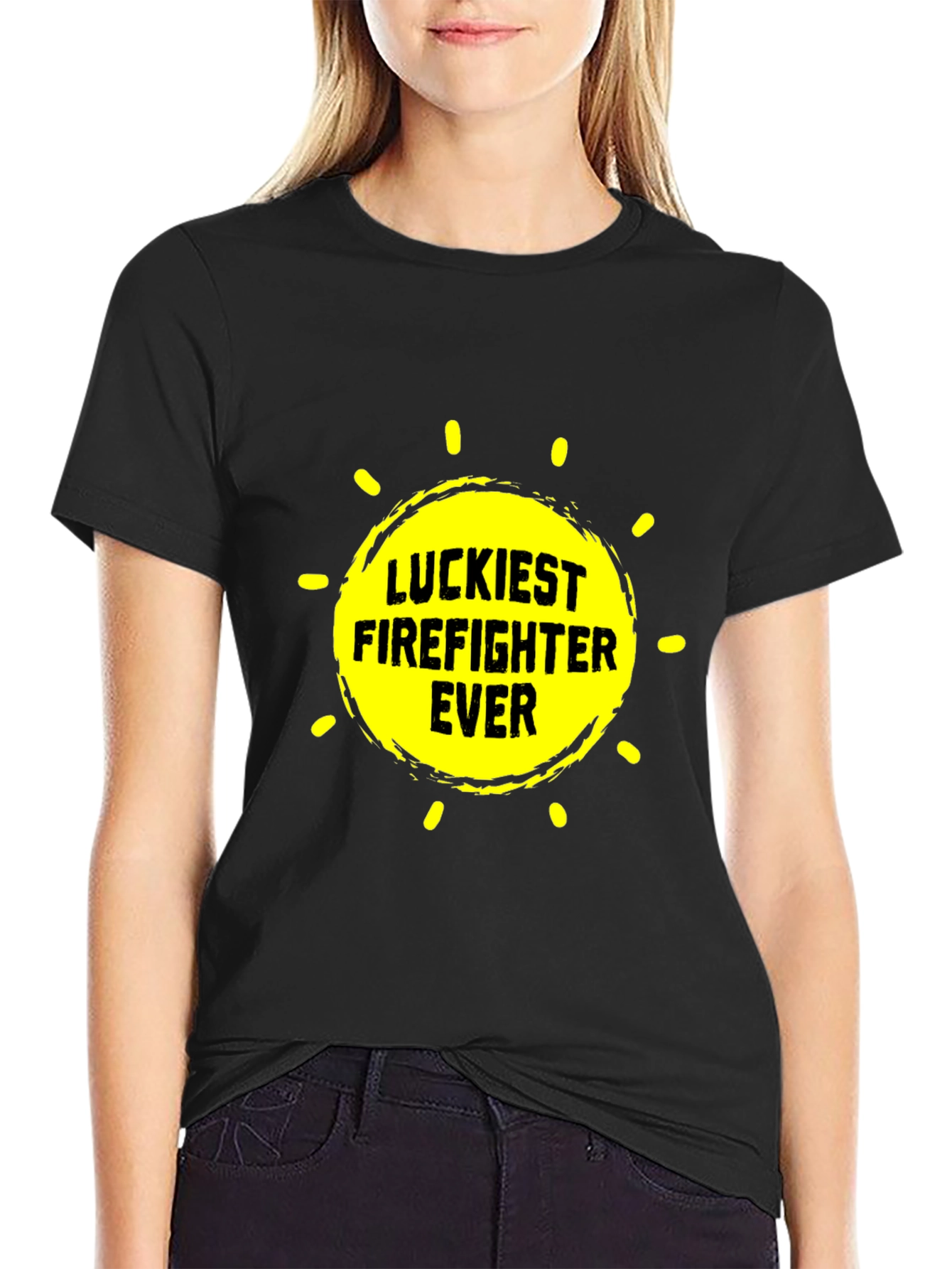 Luckiest Firefighter Ever Graphic Tee