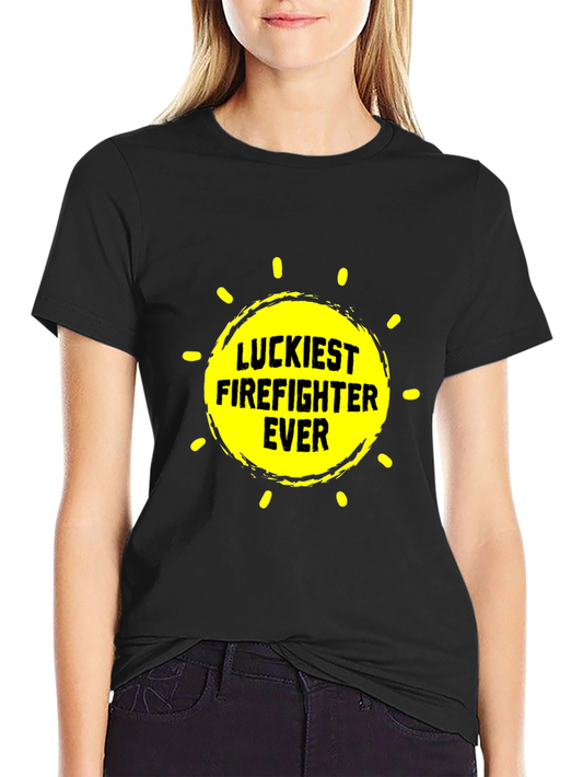Luckiest Firefighter Ever Graphic Tee