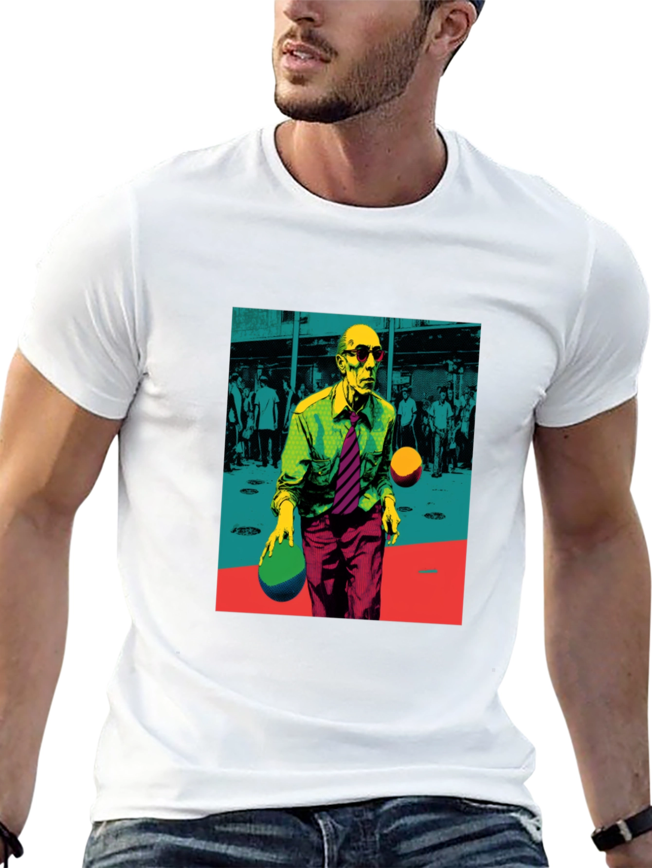 Cool Graphic T-Shirt - Man Juggling Balls