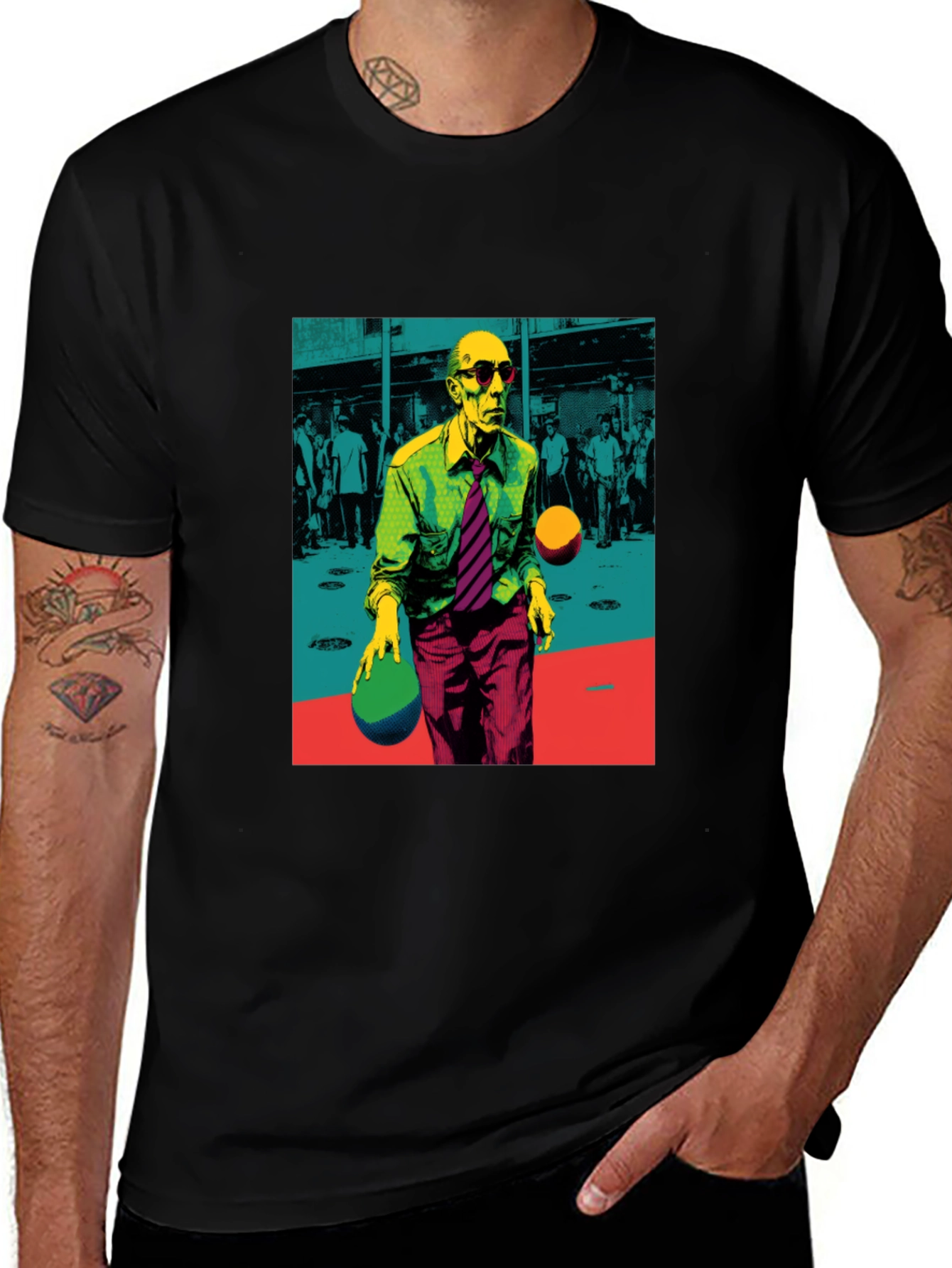 Cool Graphic T-Shirt - Man Juggling Balls