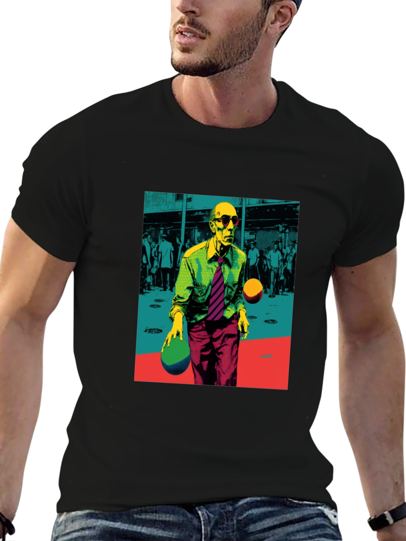 Cool Graphic T-Shirt - Man Juggling Balls