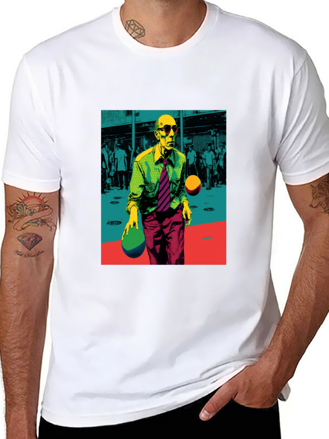 Cool Graphic T-Shirt - Man Juggling Balls