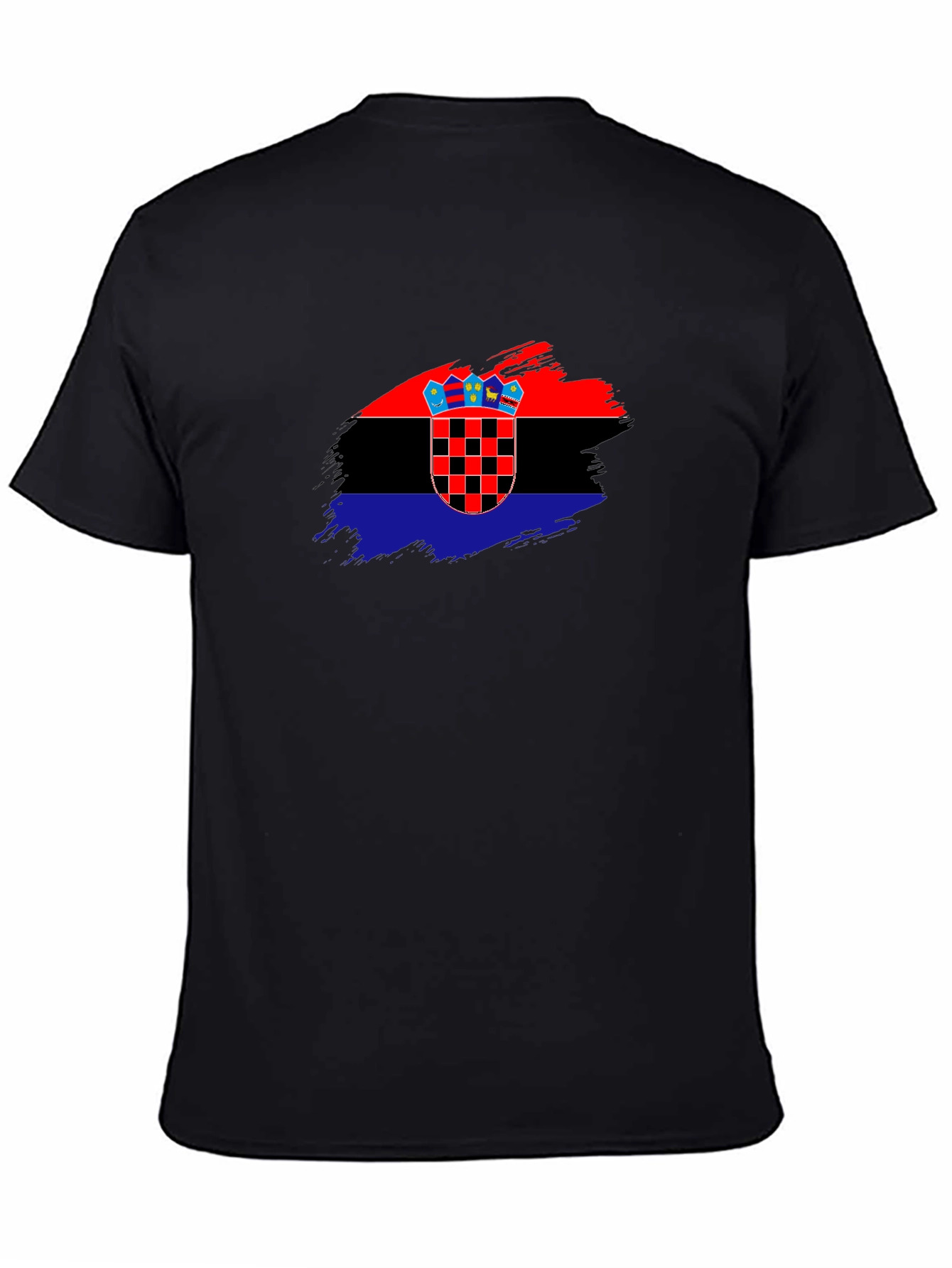 Croatian Flag T-Shirt - Brush Stroke Design