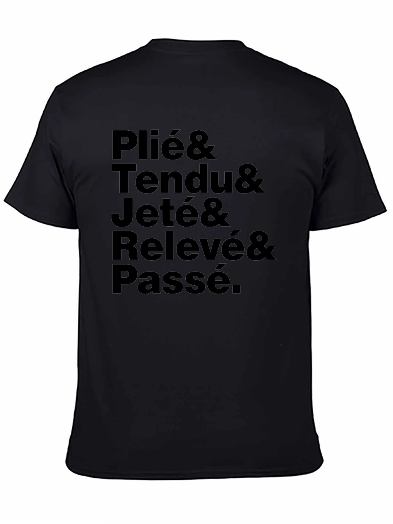 Ballet Dance Steps Black T-Shirt