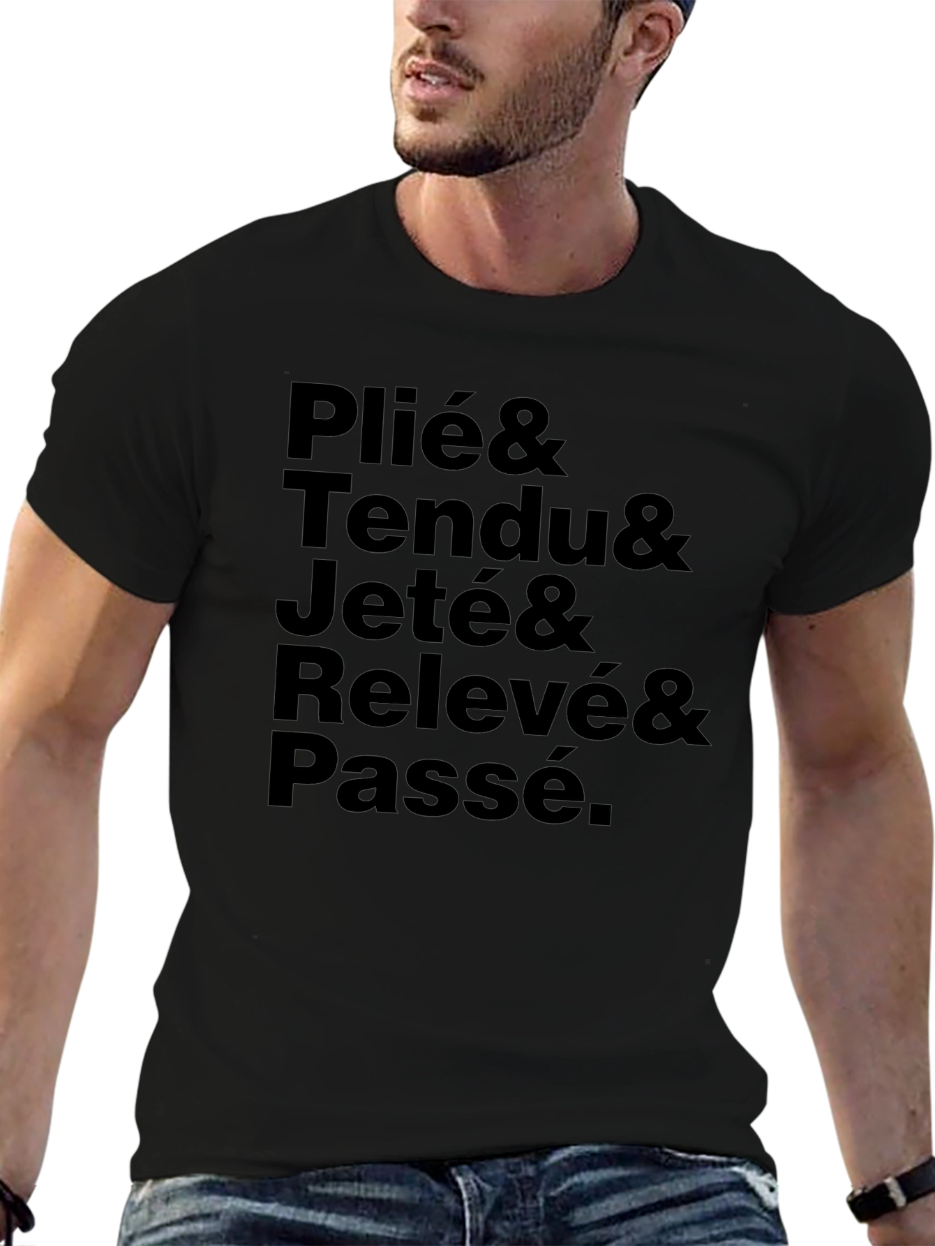 Ballet Dance Steps Black T-Shirt