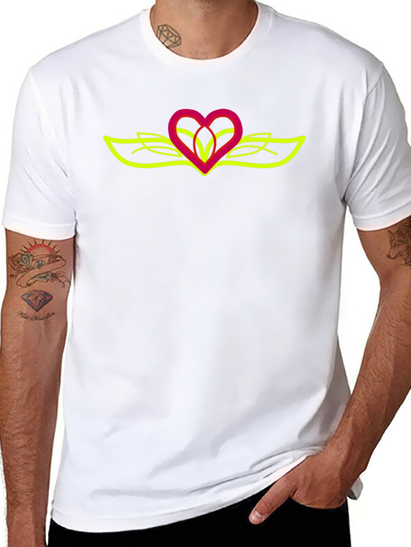 Heart Wings Graphic Tee - Modern Style