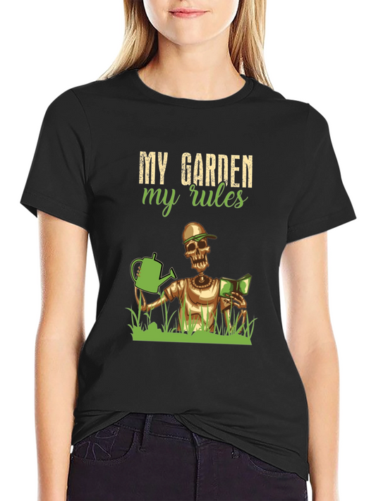 My Garden My Rules T-Shirt - Gardening Skeleton