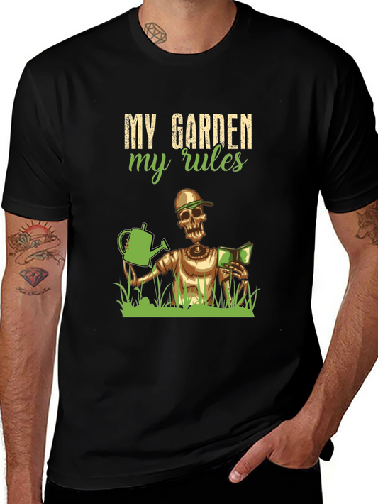 My Garden My Rules T-Shirt - Gardening Skeleton