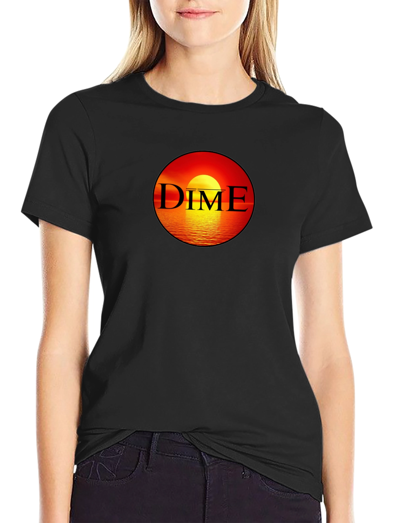 Dime Sunset Black T-Shirt