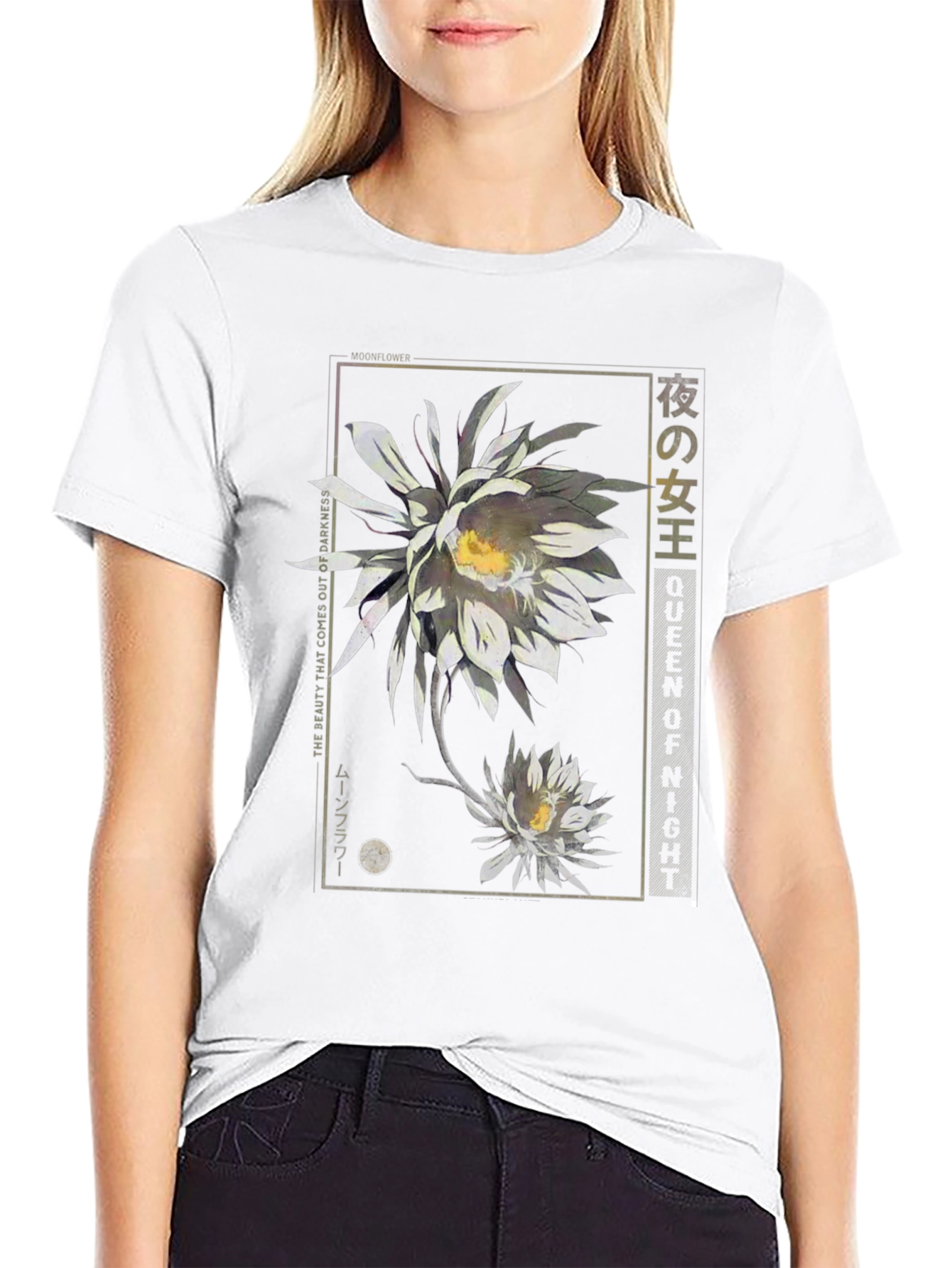 Queen of the Night Moonflower Graphic T-Shirt