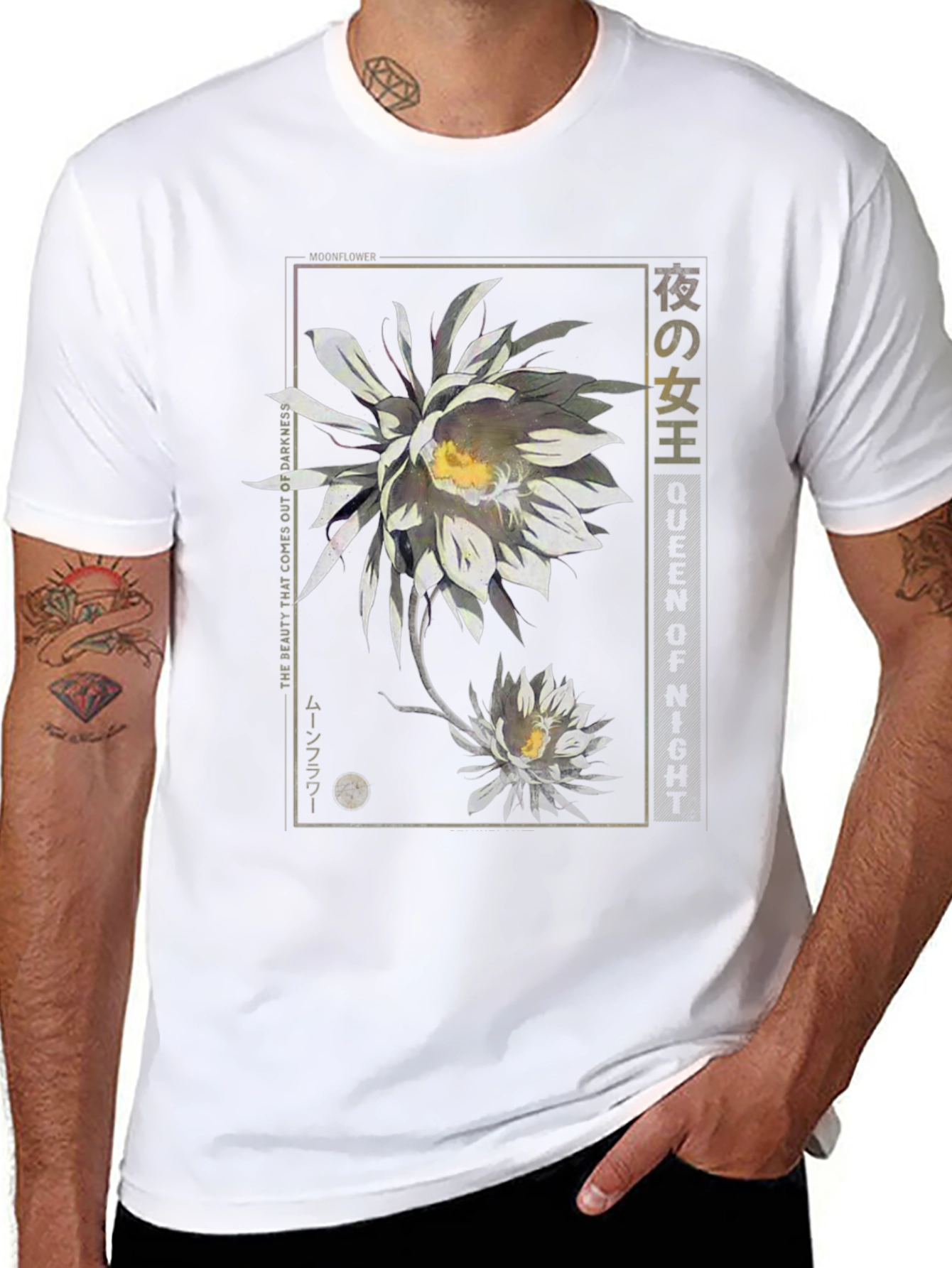 Queen of the Night Moonflower Graphic T-Shirt