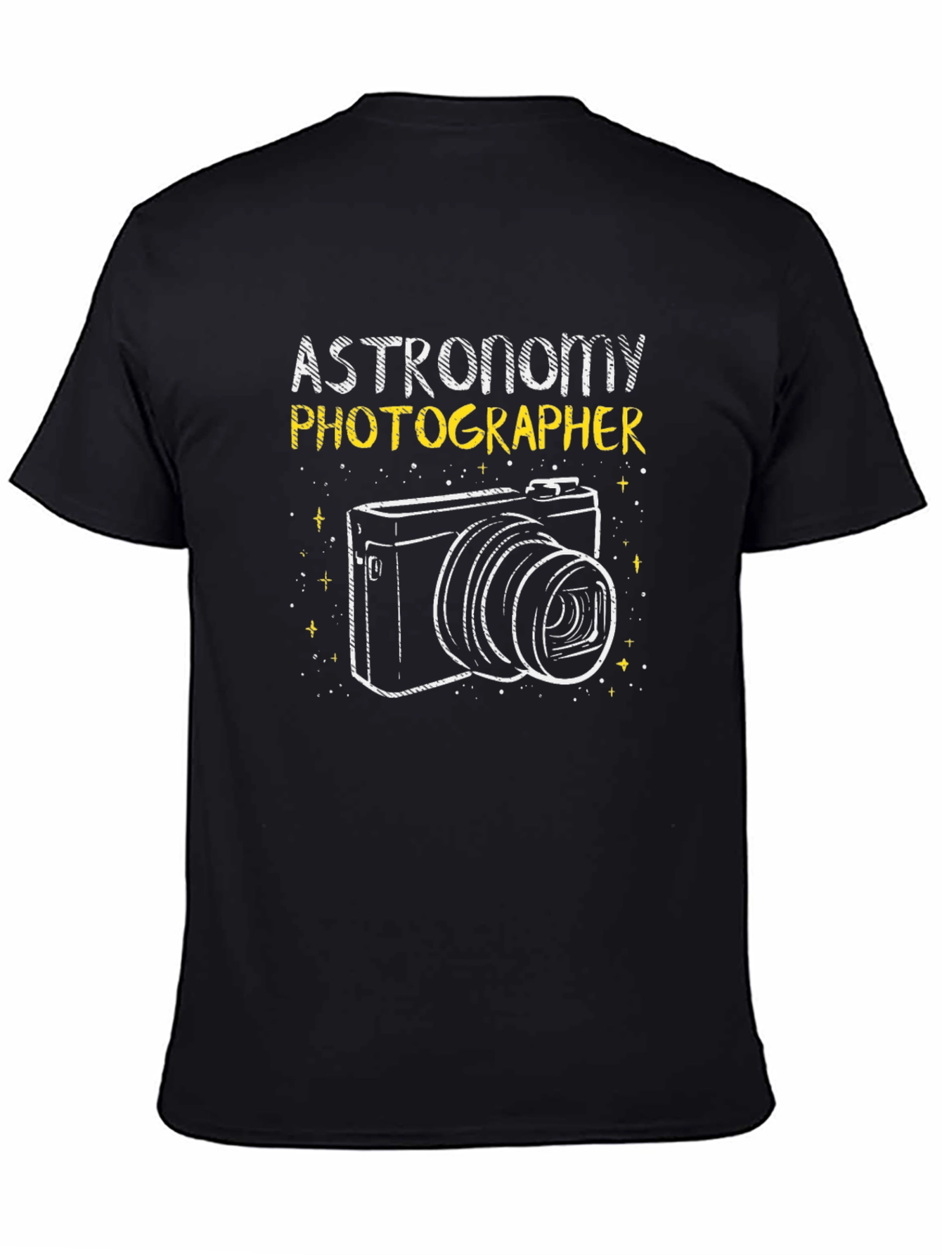 Astronomy Photographer Graphic Tee - Black