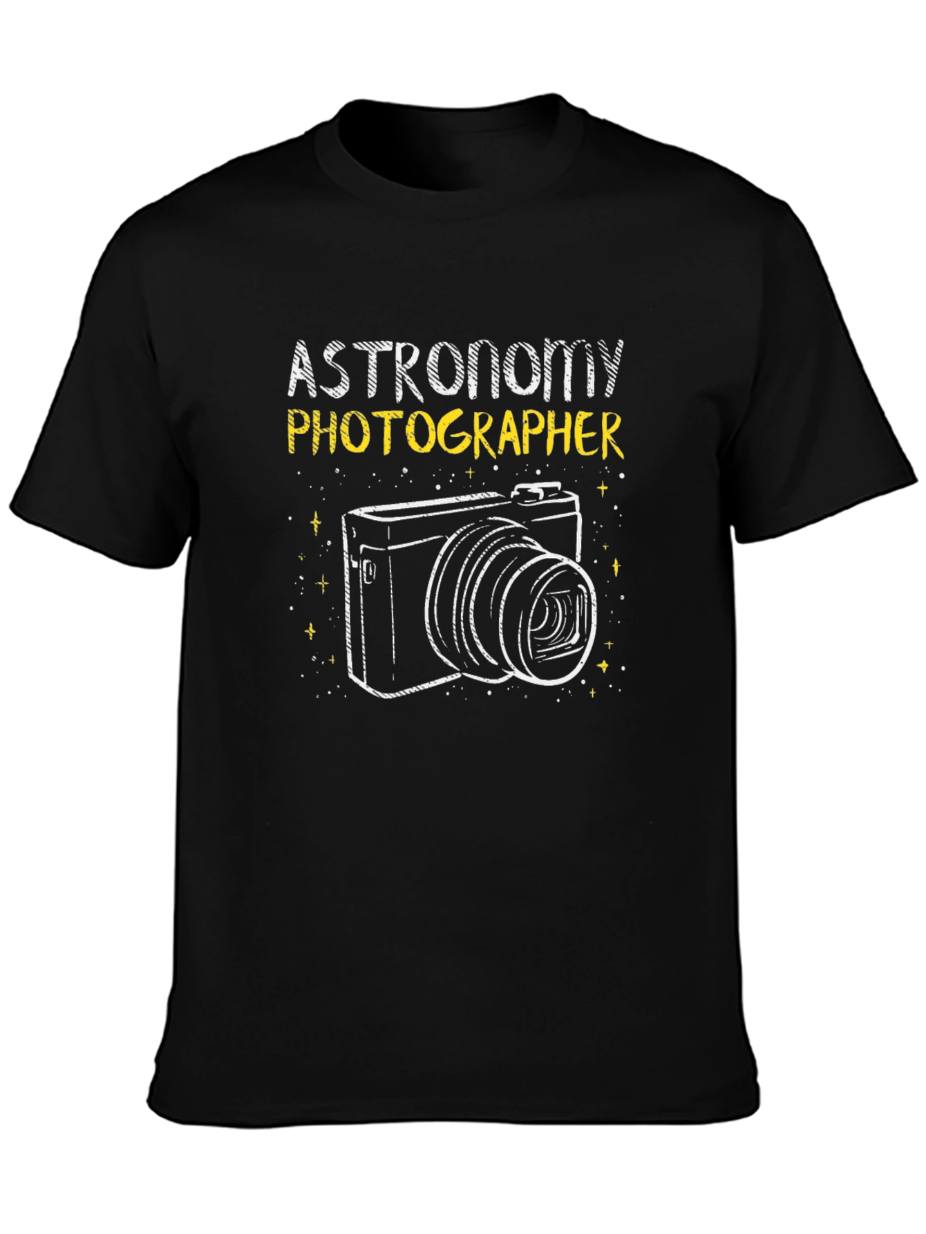 Astronomy Photographer Graphic Tee - Black