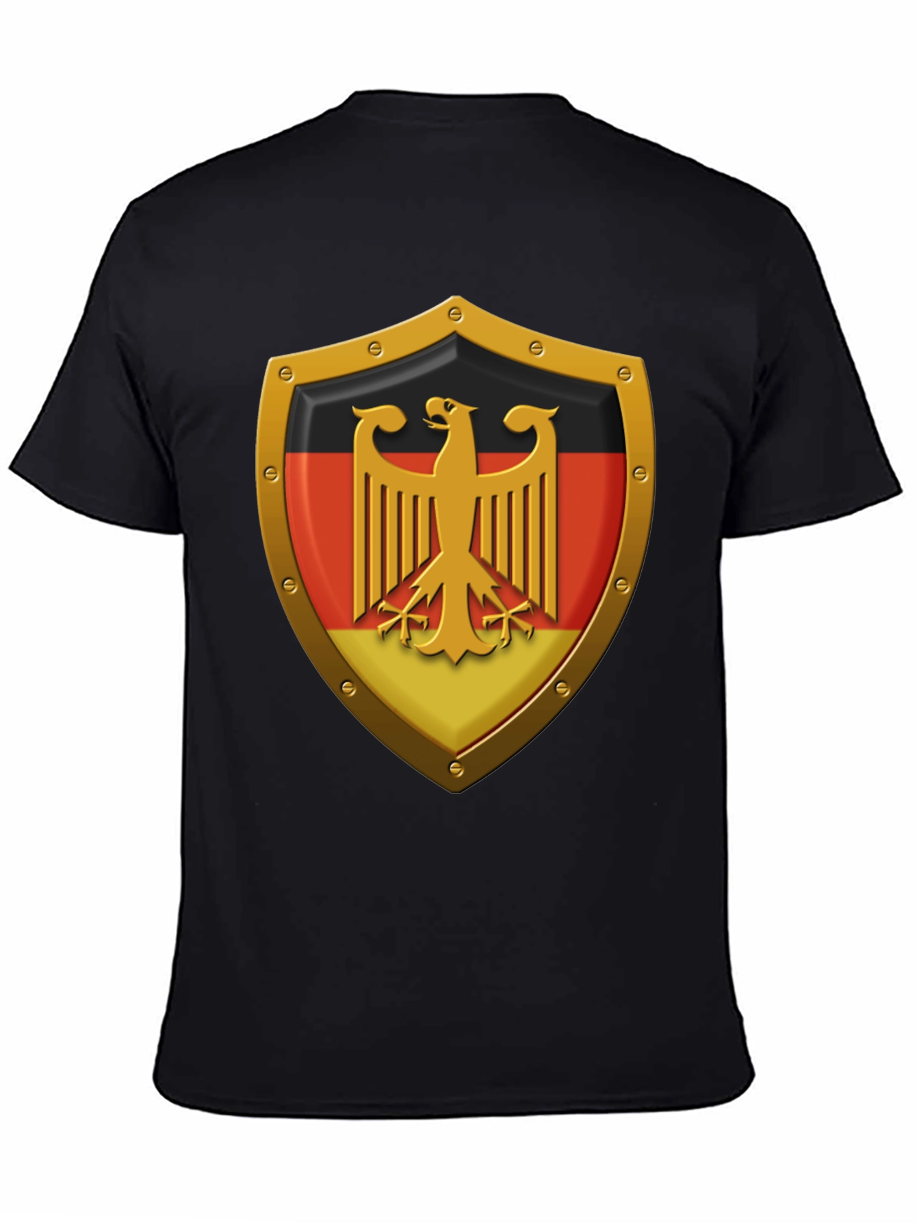 German Eagle Shield Graphic T-Shirt - Black