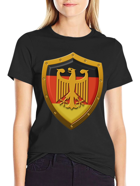German Eagle Shield Graphic T-Shirt - Black