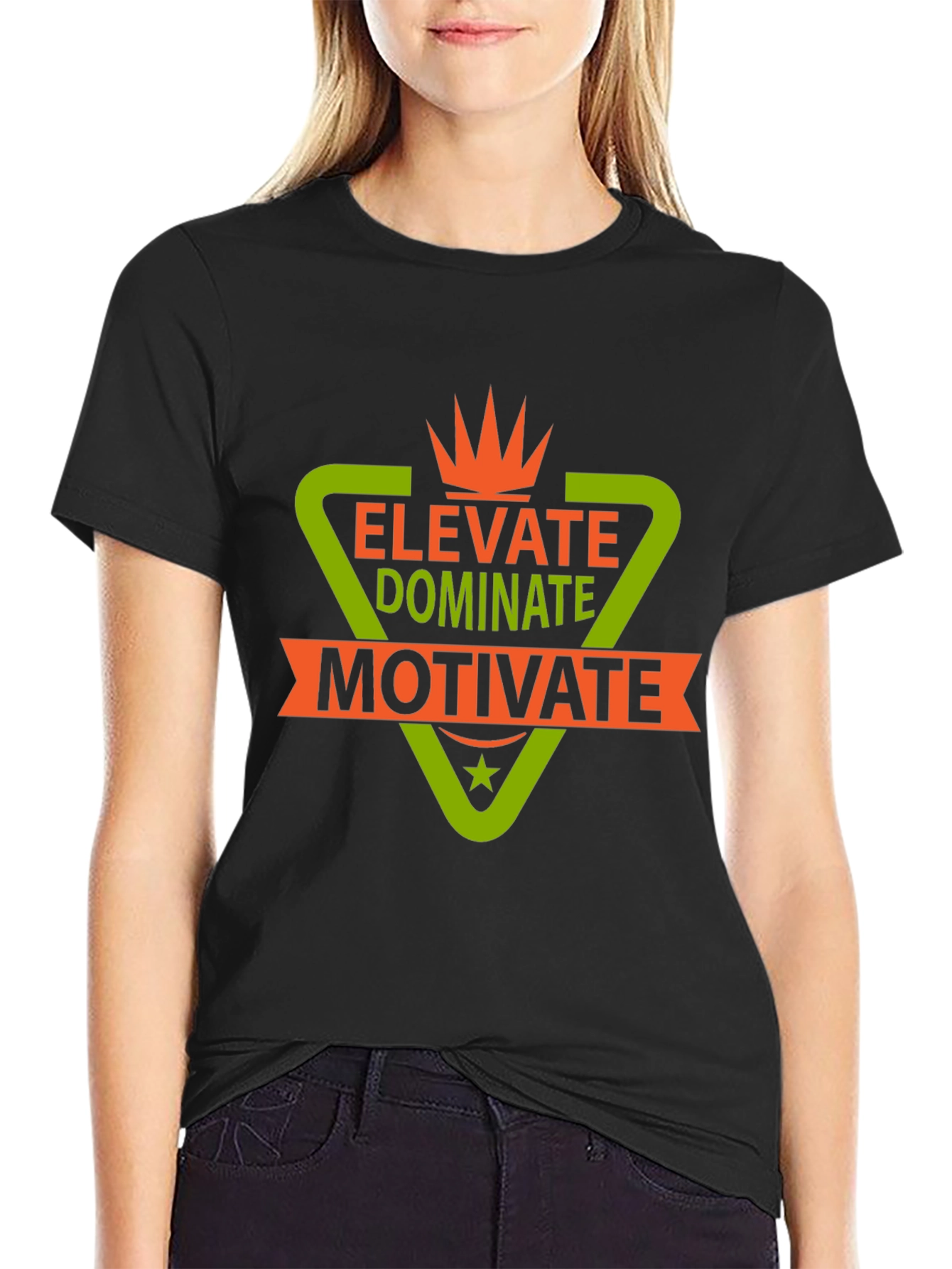 Elevate Dominate Motivate Graphic T-Shirt