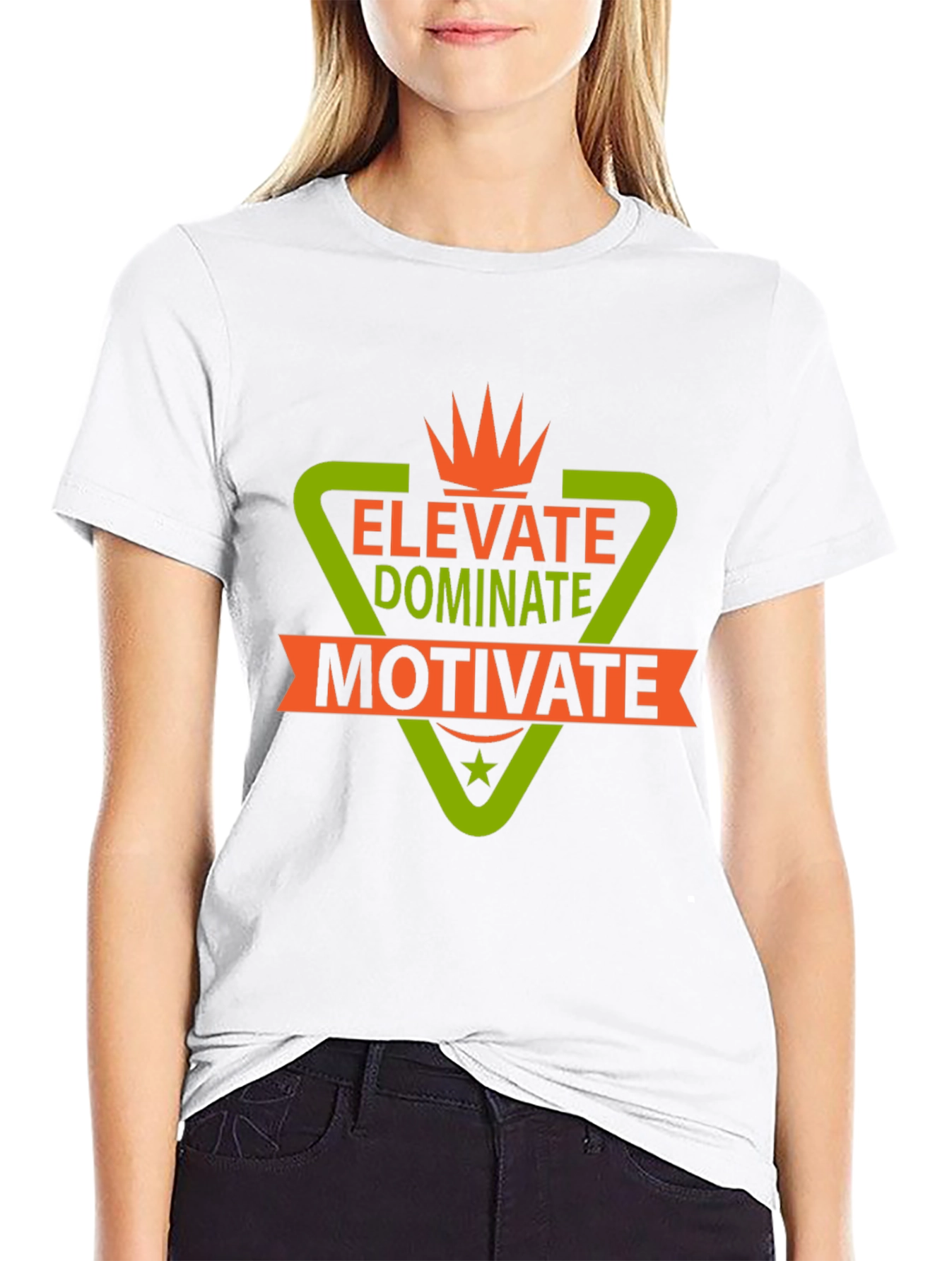 Elevate Dominate Motivate Graphic T-Shirt