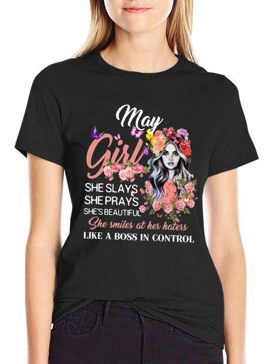 May Girl T-Shirt - Birthday Gift for Women