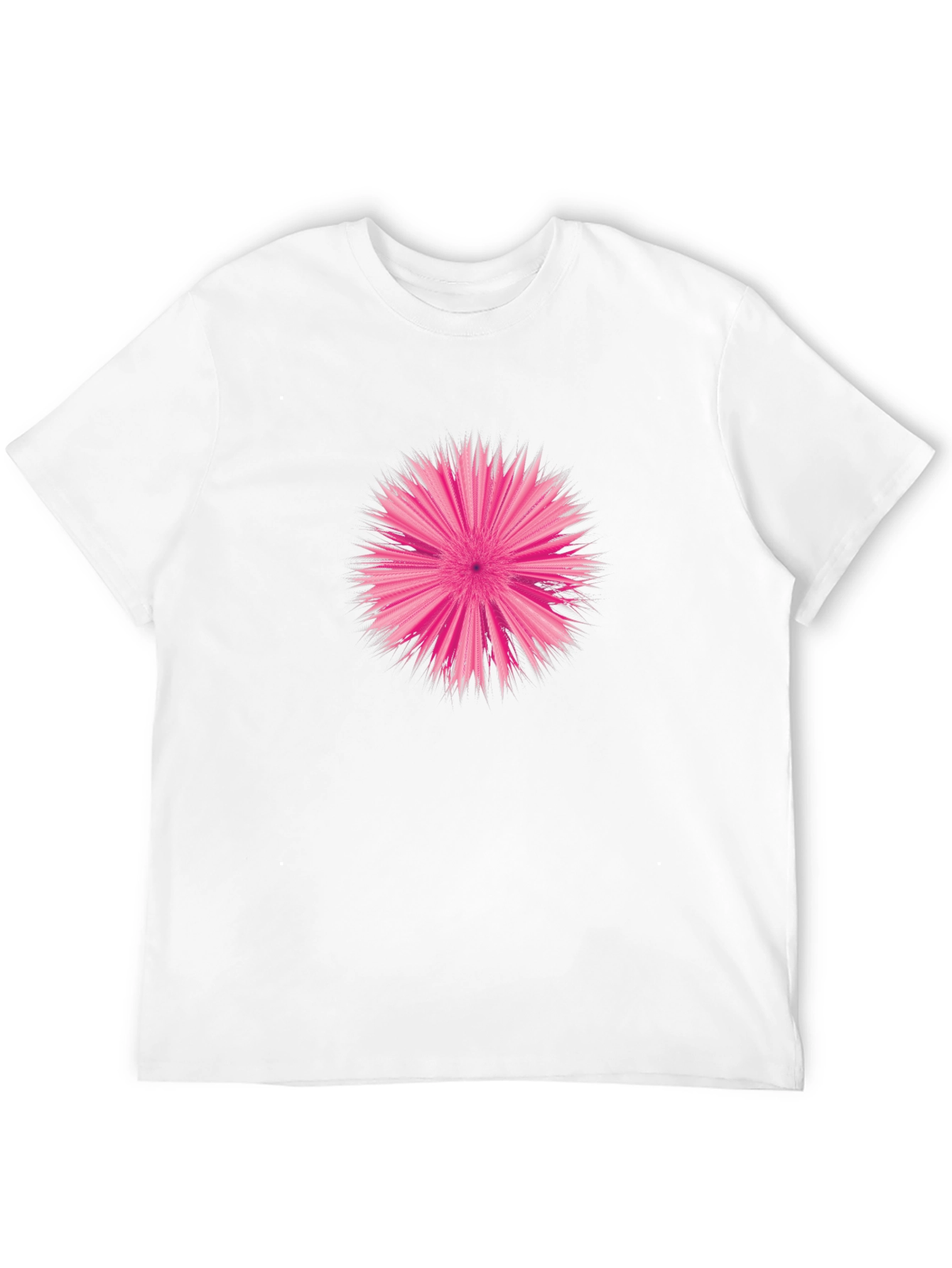 Abstract Pink Burst Graphic Tee - Stylish Comfort