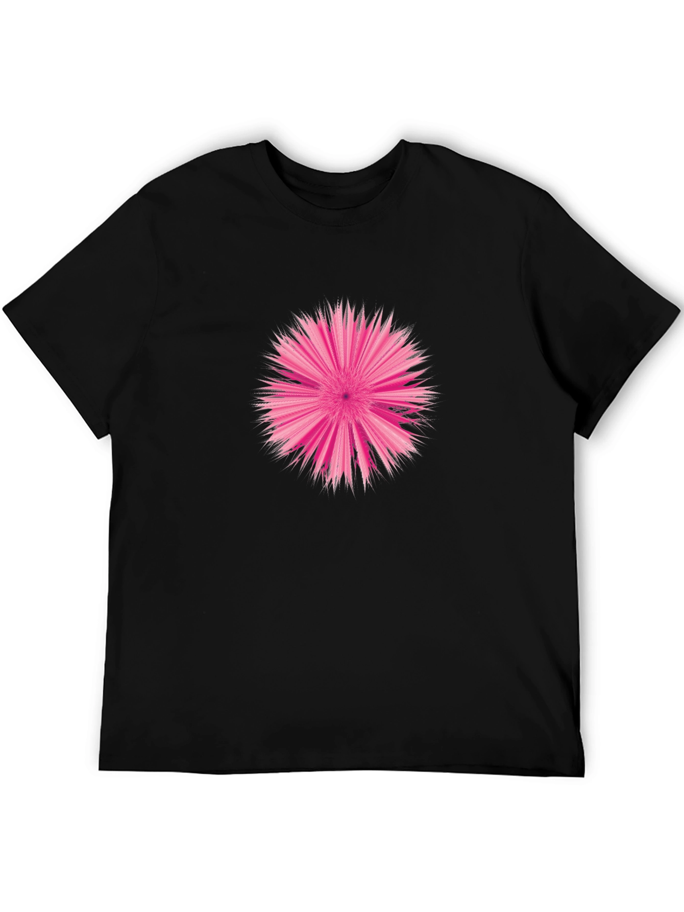 Abstract Pink Burst Graphic Tee - Stylish Comfort