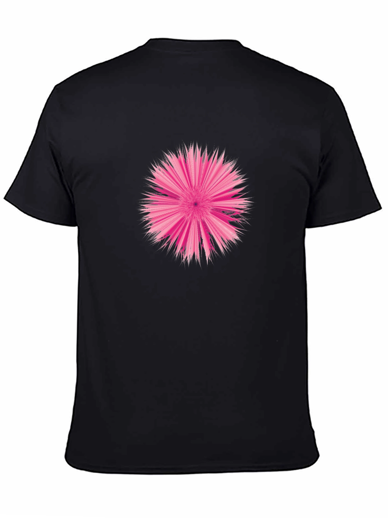 Abstract Pink Burst Graphic Tee - Stylish Comfort