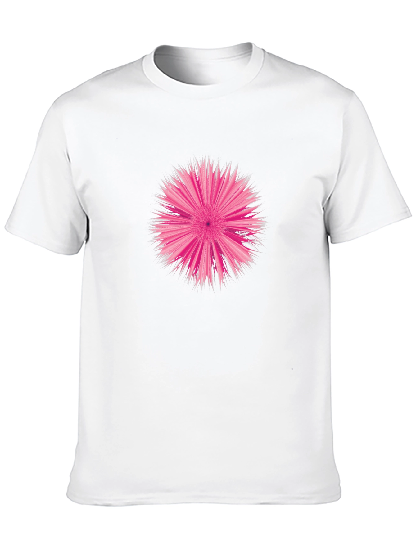 Abstract Pink Burst Graphic Tee - Stylish Comfort
