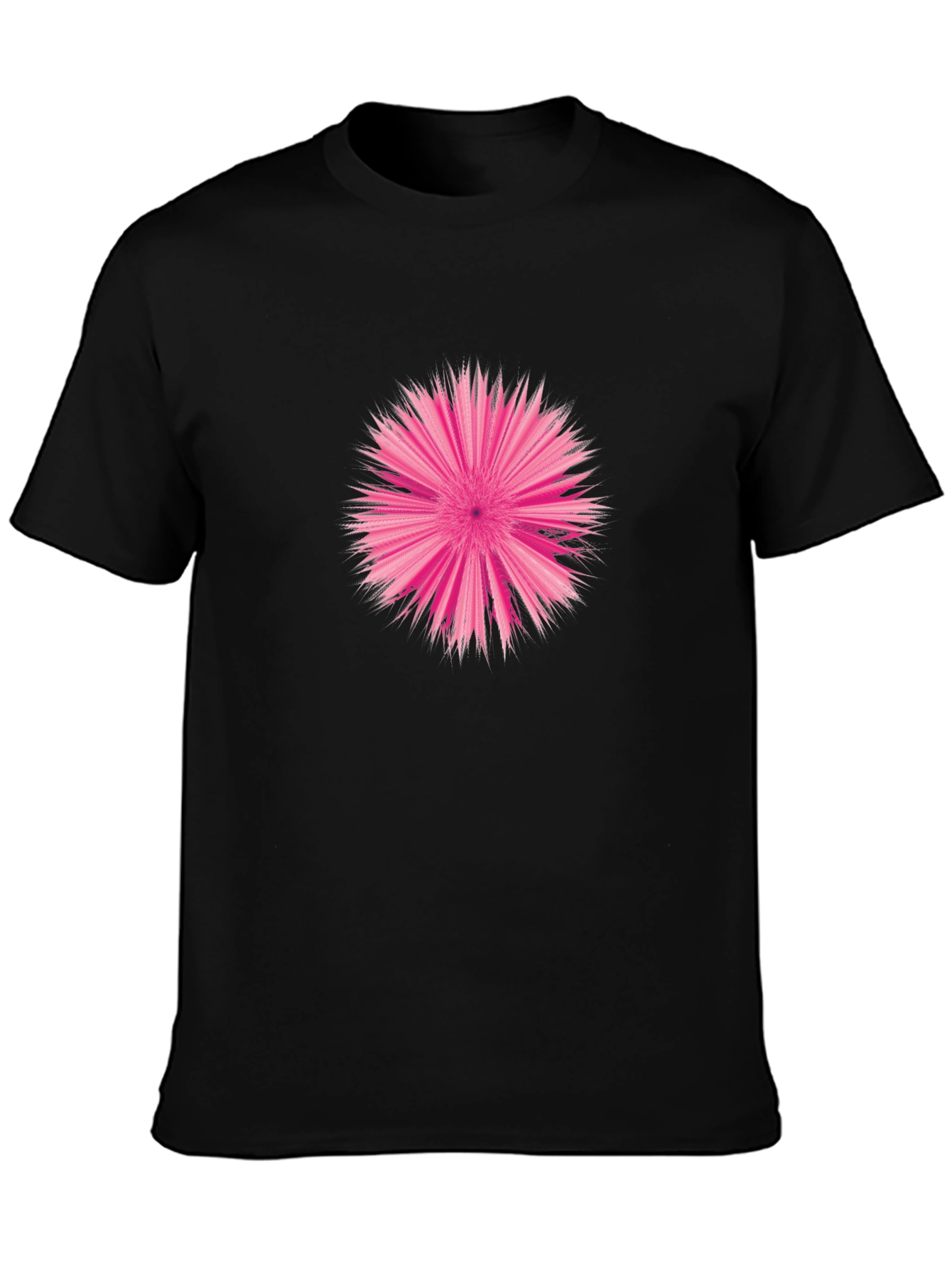 Abstract Pink Burst Graphic Tee - Stylish Comfort