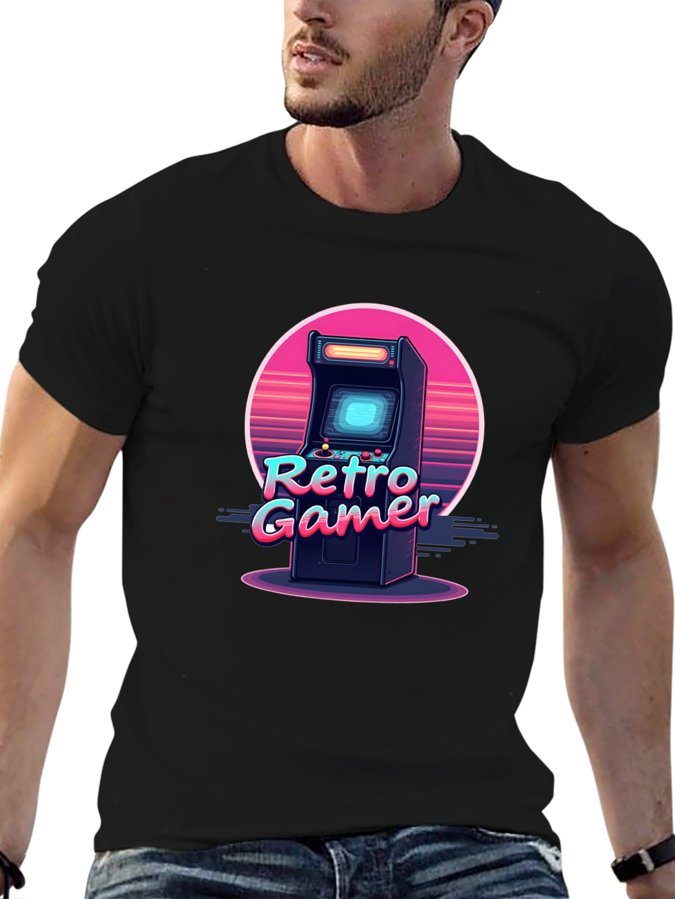 Retro Gamer Arcade Black T-Shirt