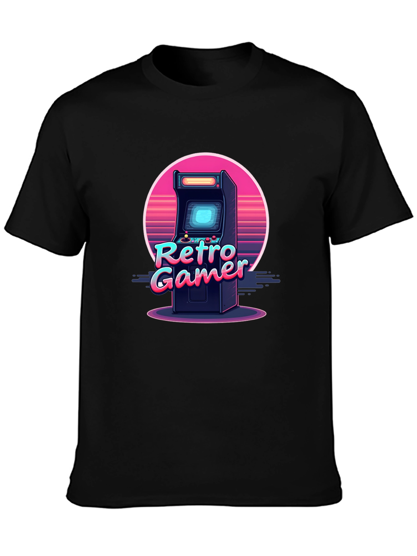 Retro Gamer Arcade Black T-Shirt