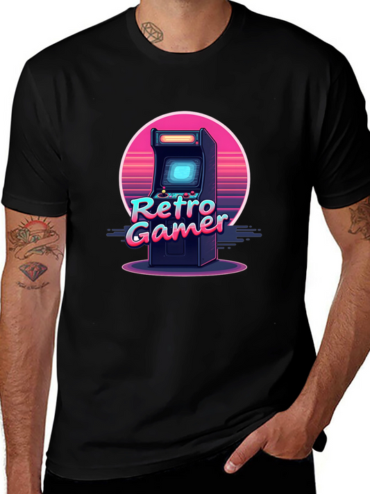 Retro Gamer Arcade Black T-Shirt