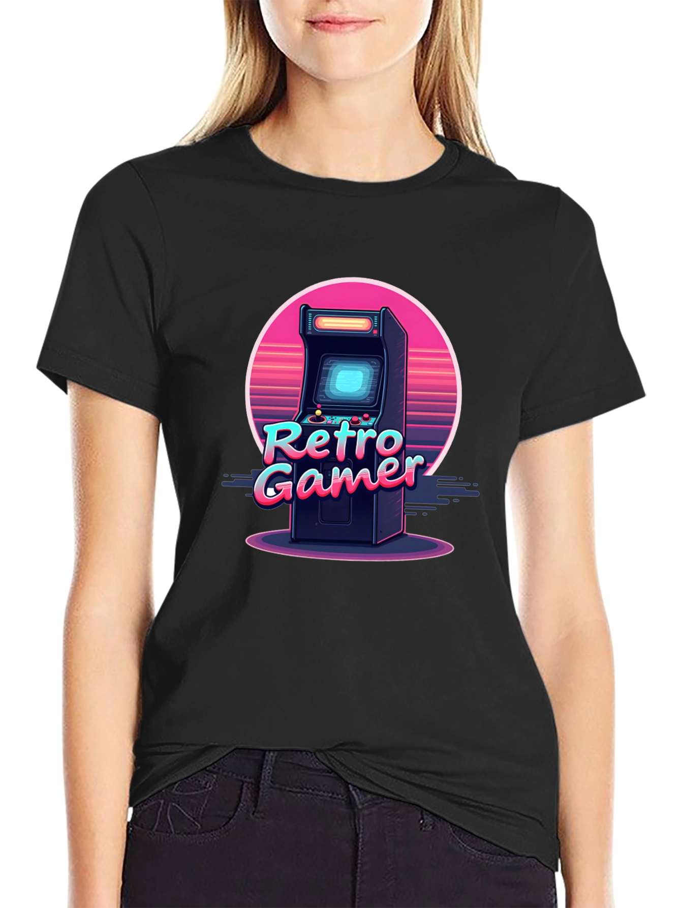 Retro Gamer Arcade Black T-Shirt