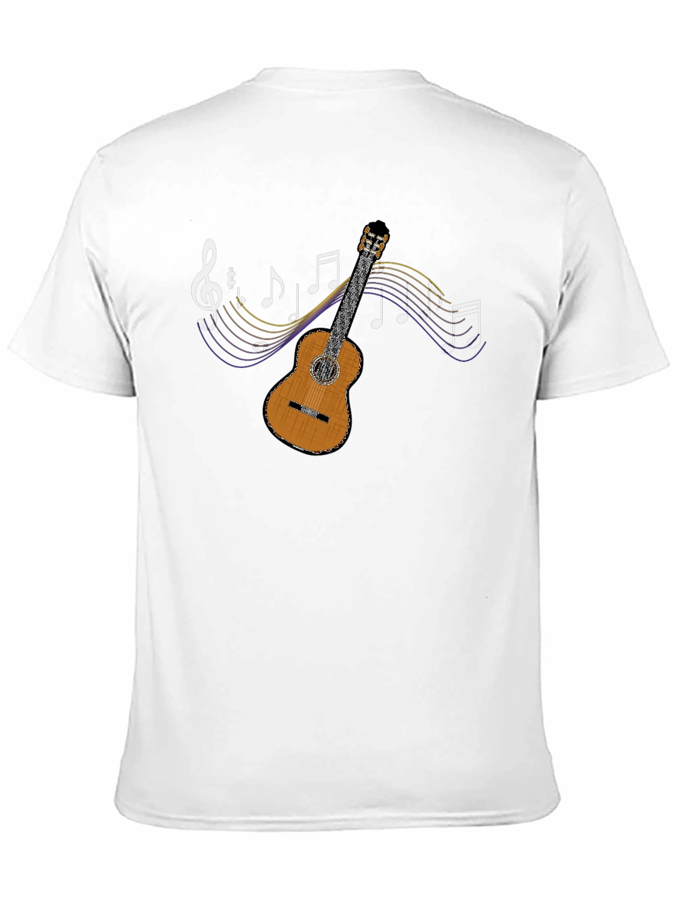 Musical Guitar Graphic T-Shirt - Black