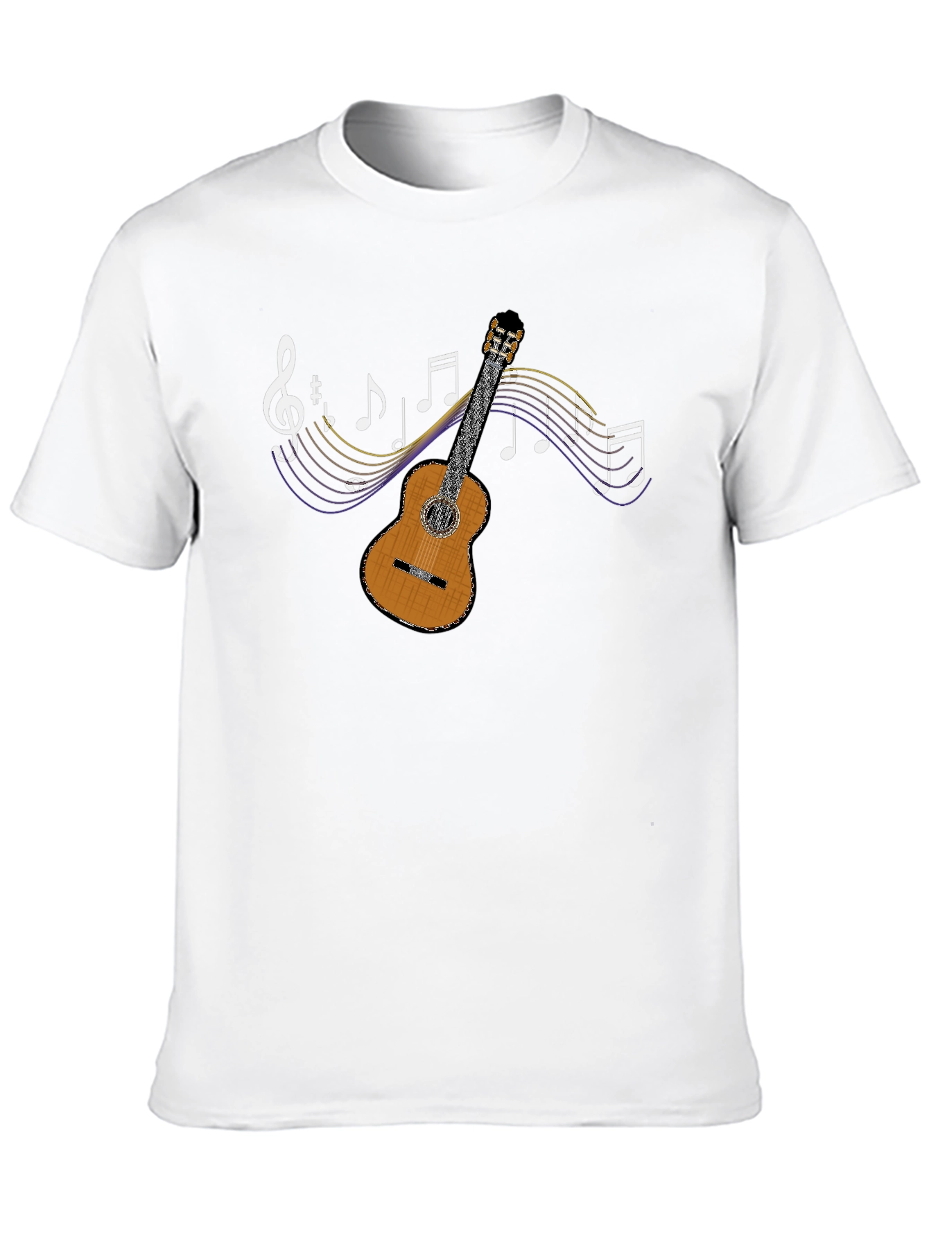 Musical Guitar Graphic T-Shirt - Black