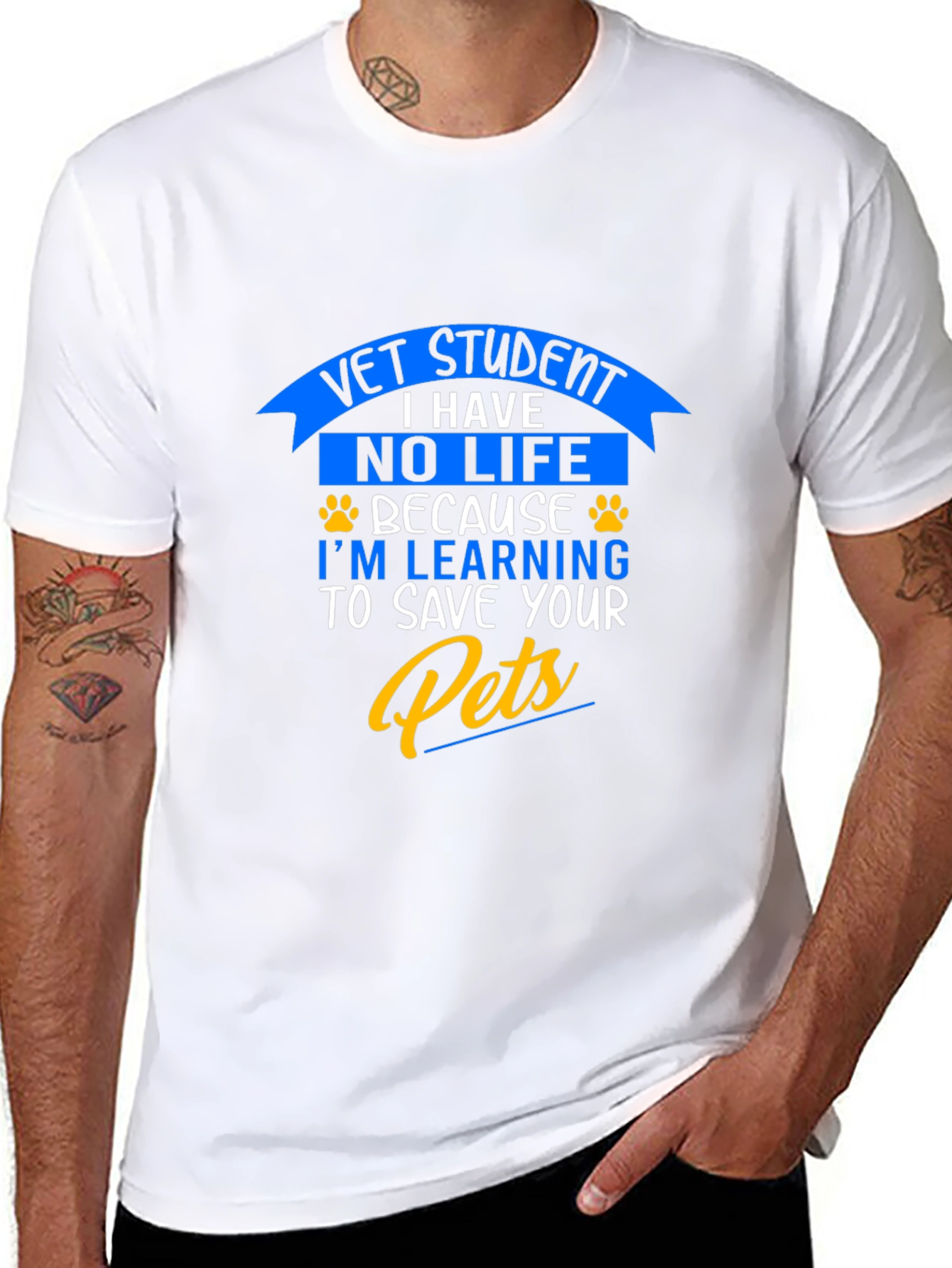 Vet Student No Life Save Your Pets Graphic T-Shirt