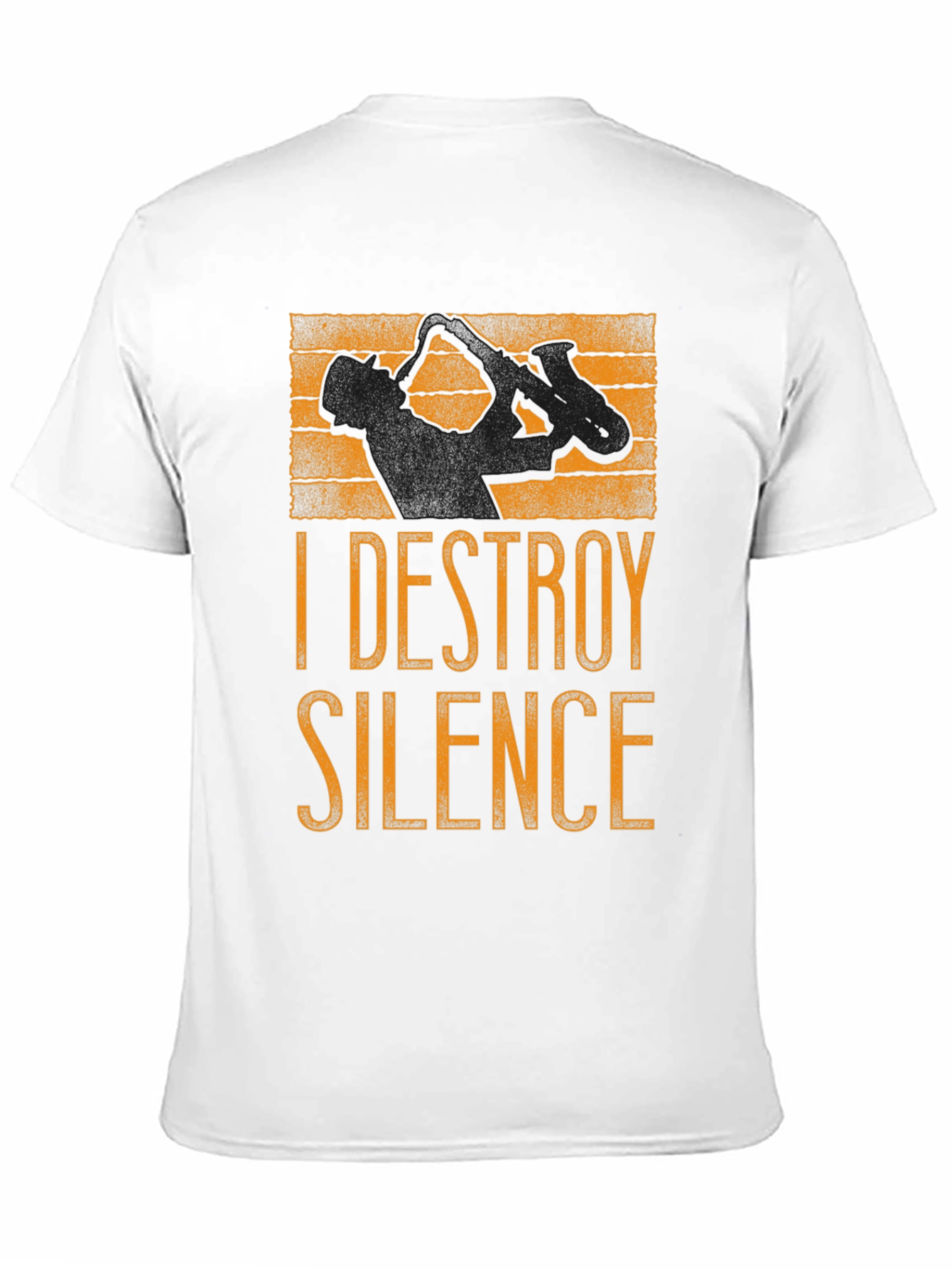 I DESTROY SILENCE - Saxophone Player Graphic T-Shirt