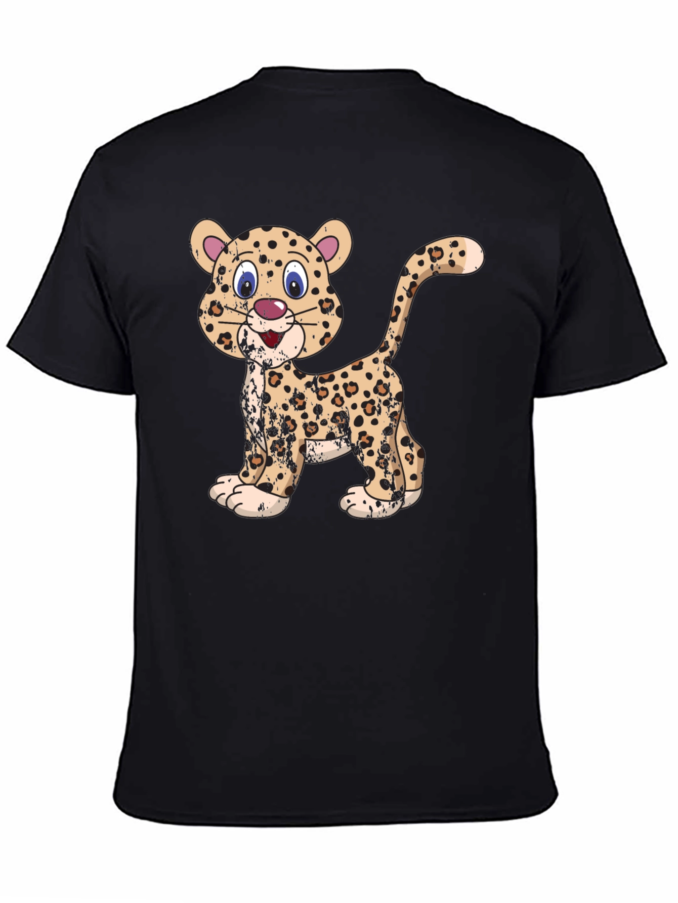 Leopard Graphic Black T-Shirt