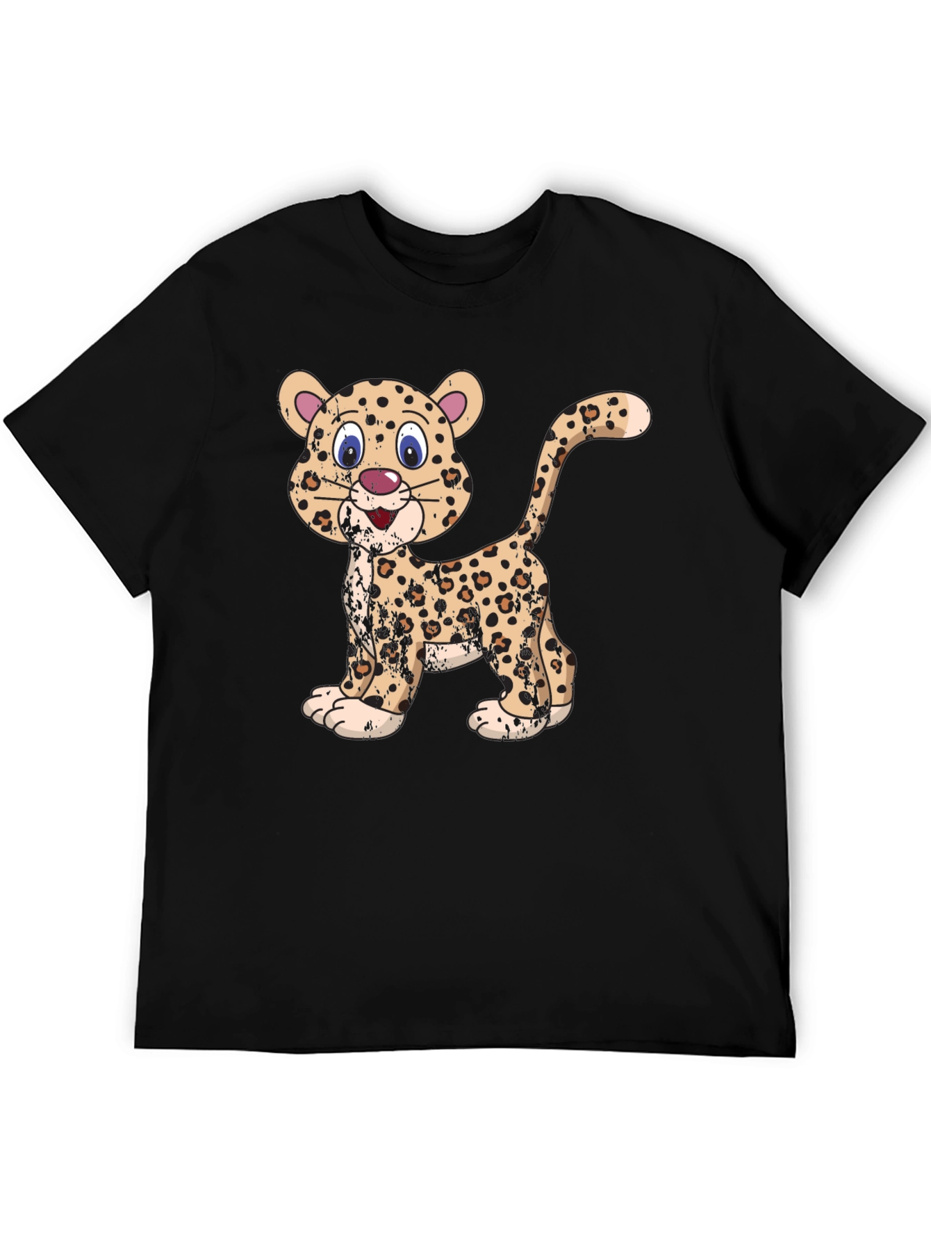 Leopard Graphic Black T-Shirt