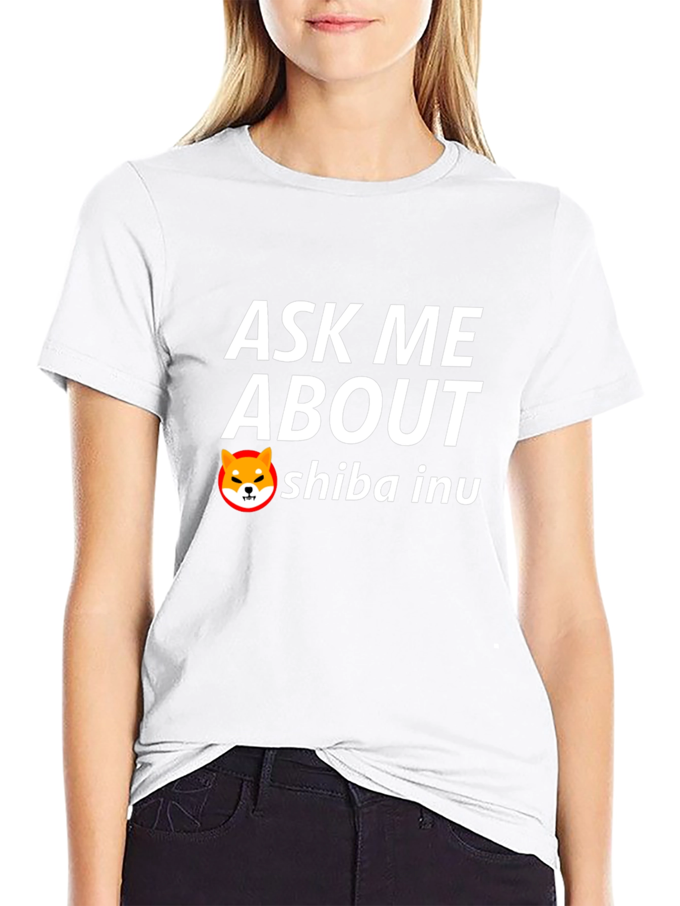 Ask Me About Shiba Inu Black T-Shirt
