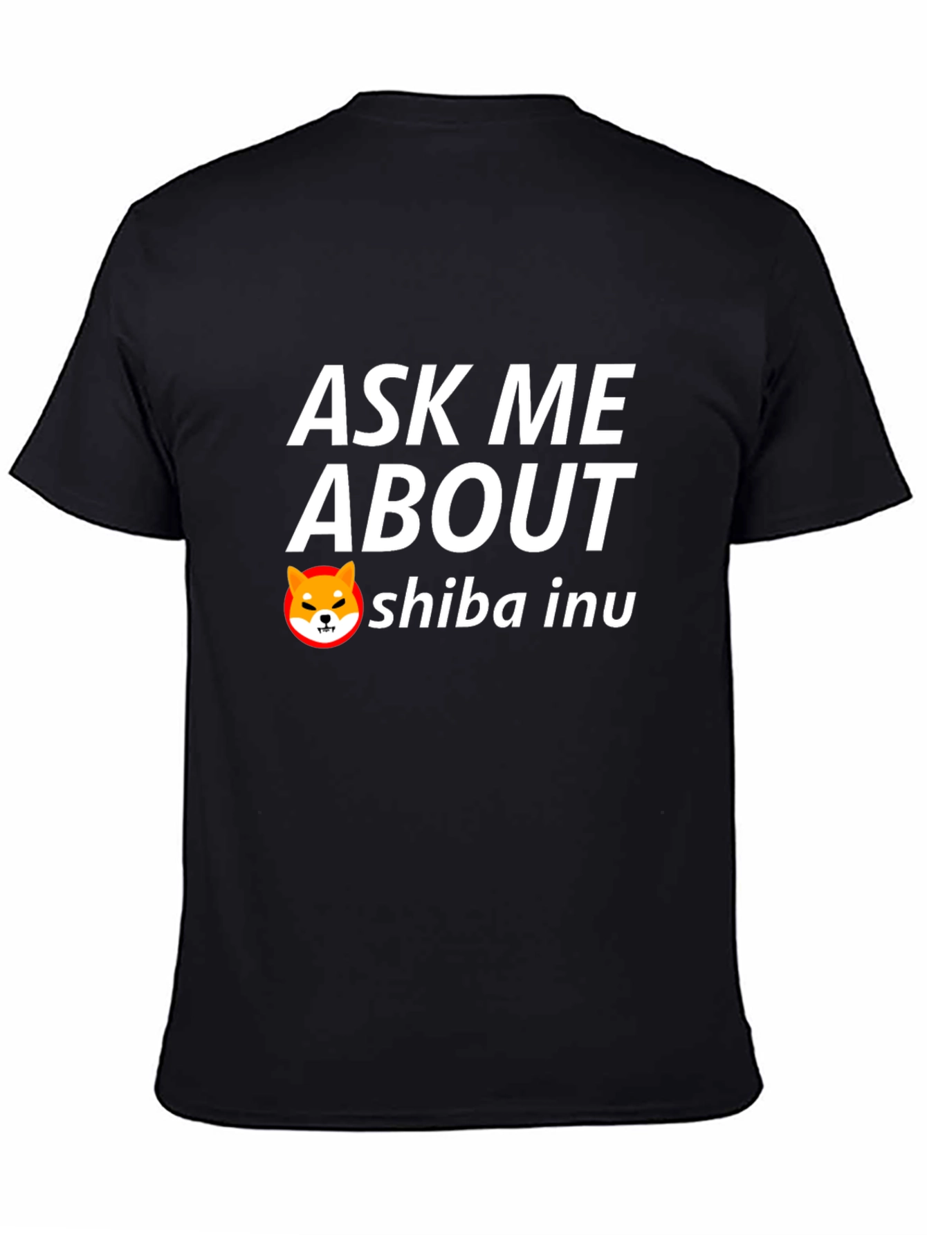 Ask Me About Shiba Inu Black T-Shirt