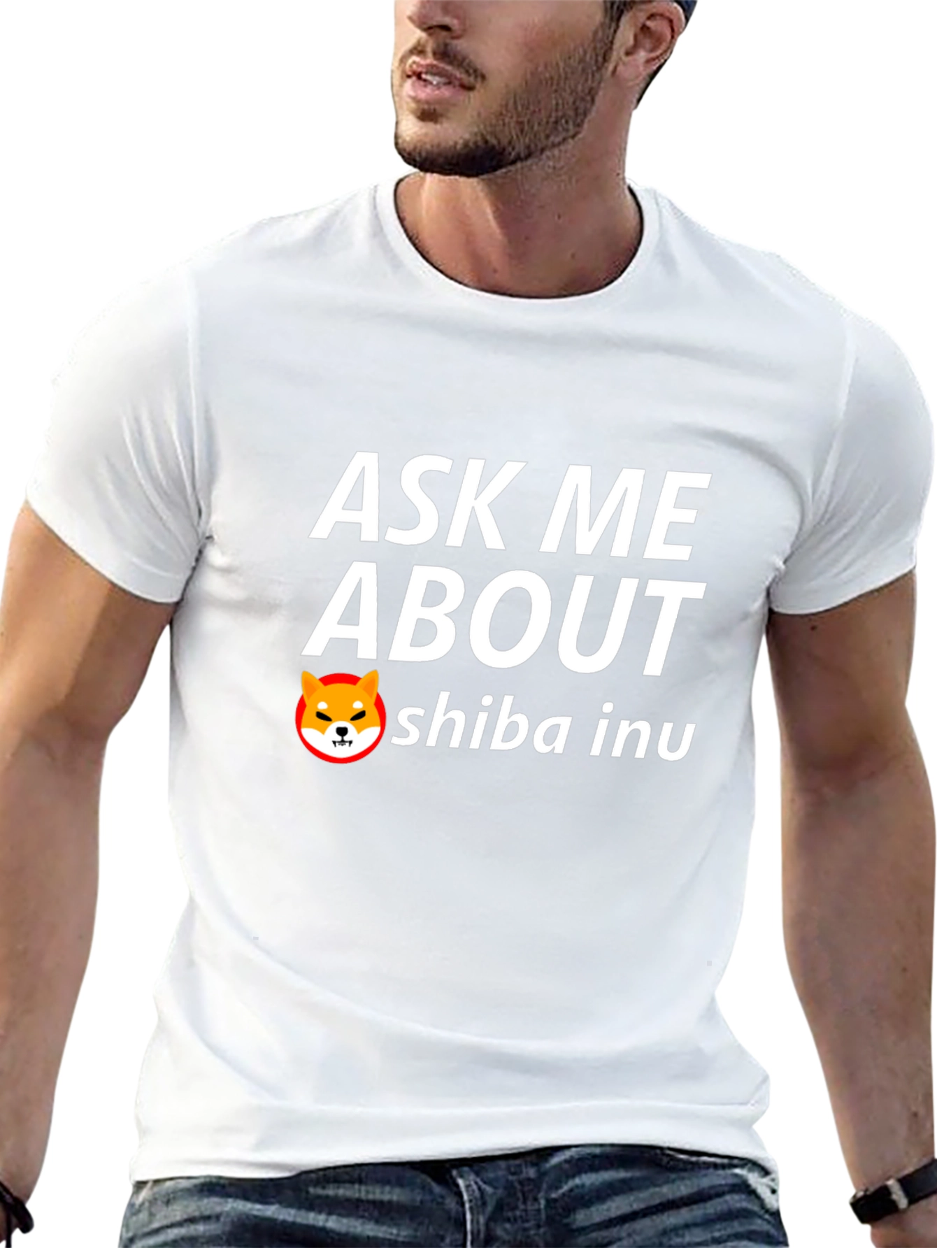 Ask Me About Shiba Inu Black T-Shirt