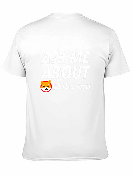 Ask Me About Shiba Inu Black T-Shirt
