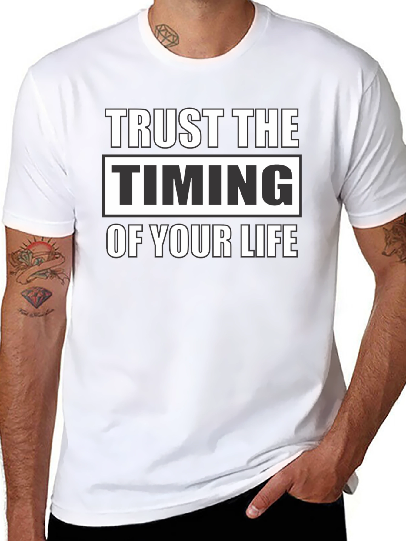 Trust the Timing of Your Life Black T-Shirt