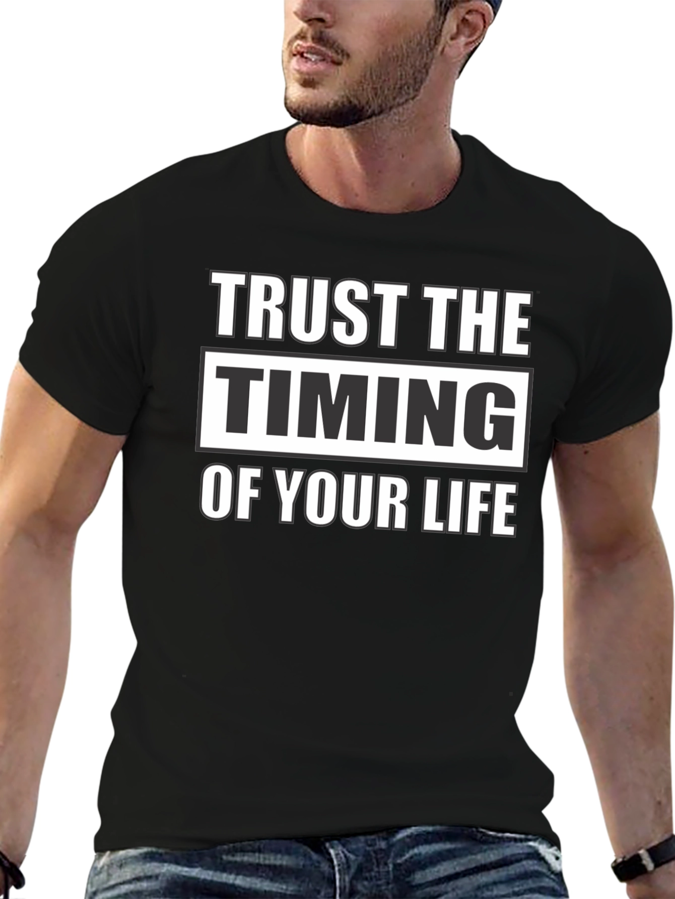 Trust the Timing of Your Life Black T-Shirt