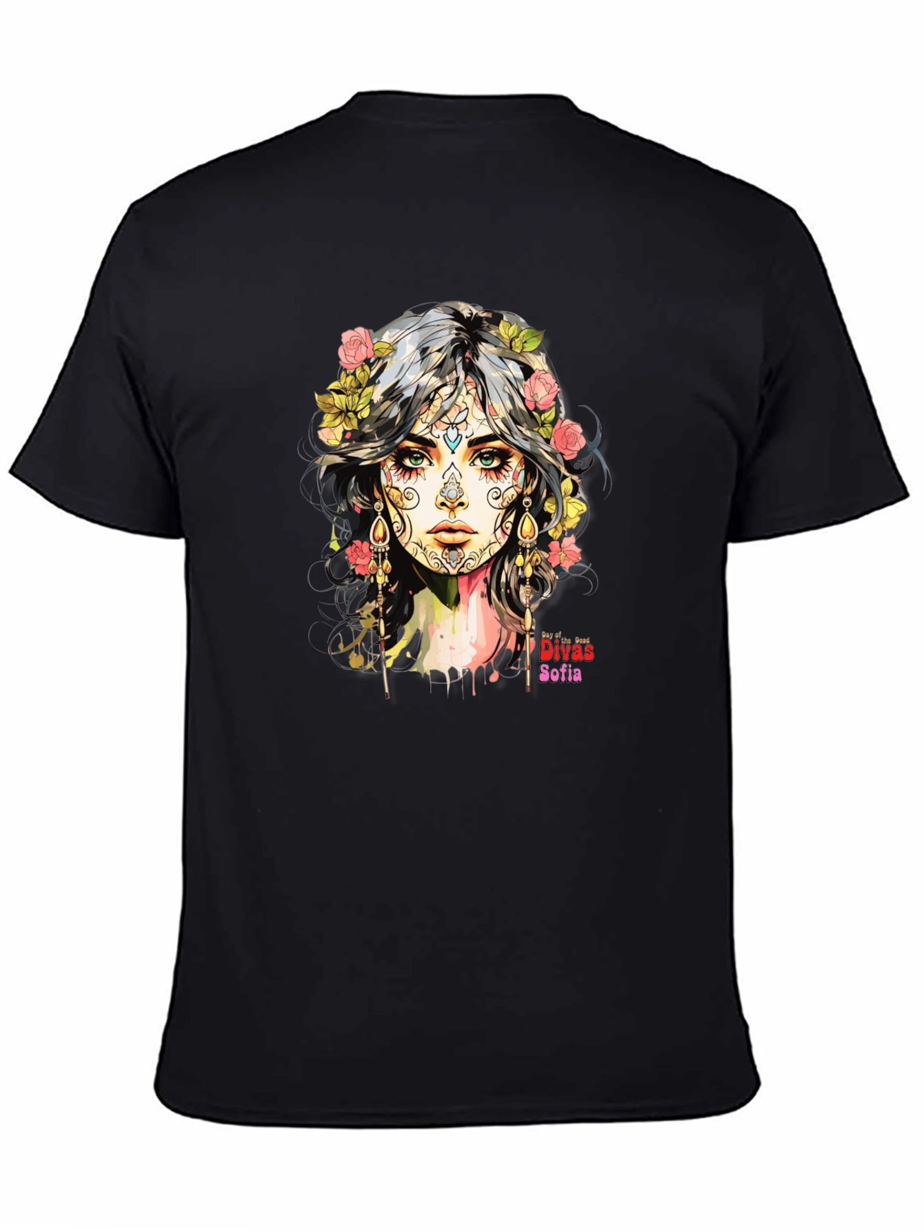 Sugar Skull T-Shirt - Day of the Dead Art