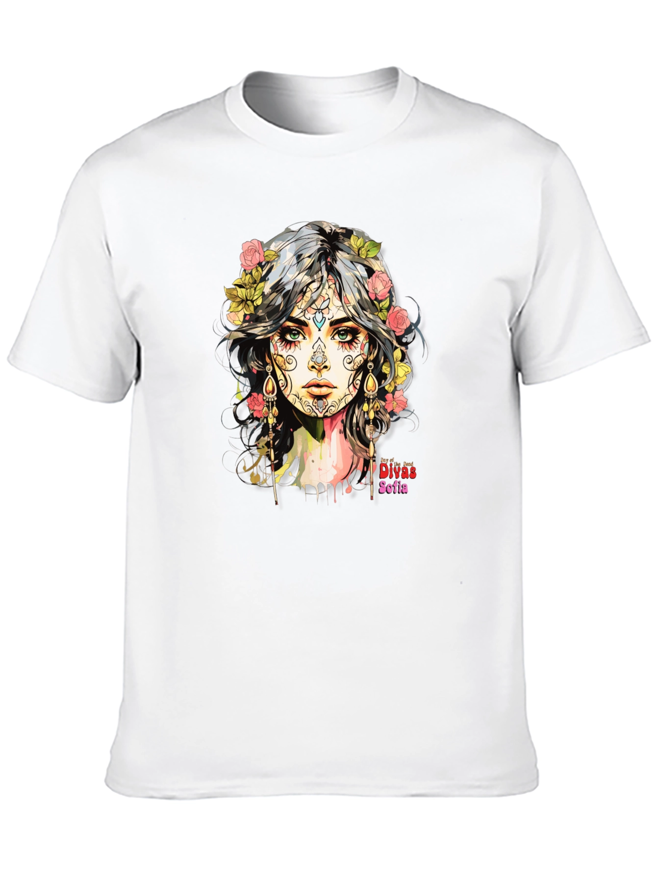 Sugar Skull T-Shirt - Day of the Dead Art